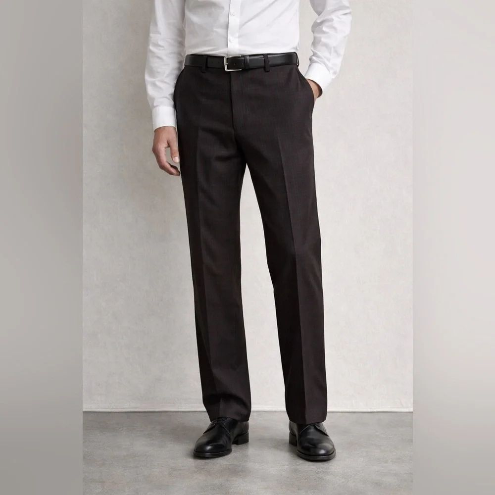 Lauren Ralph Lauren 36W34L Brown Plaid Dress Pants Mens Classic Career Office